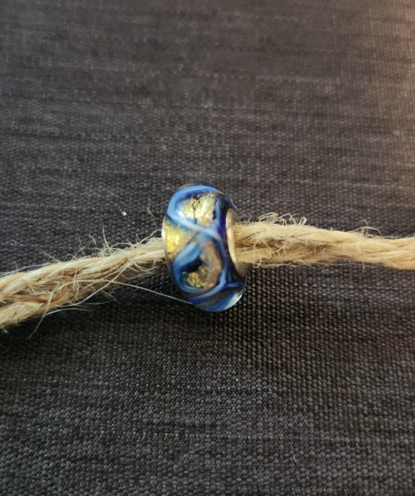 Chamilia Blue & Gold Sterling Silver Charm – Marine Shimmer – 925
