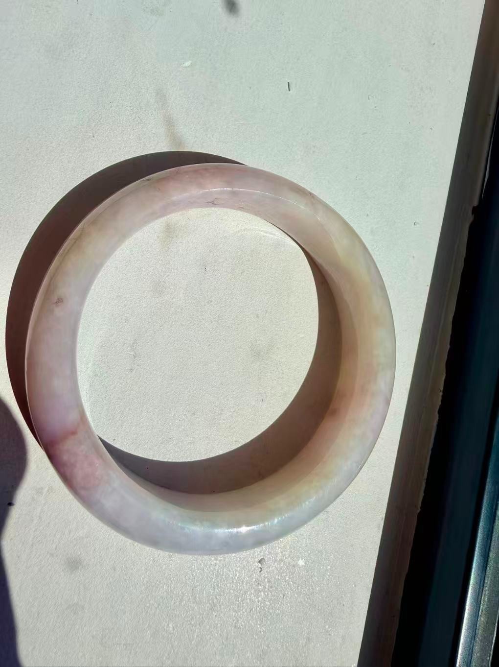 Burma Jadeite Bangle 59m pinky red Type A Burmese Jade Fully Translucent