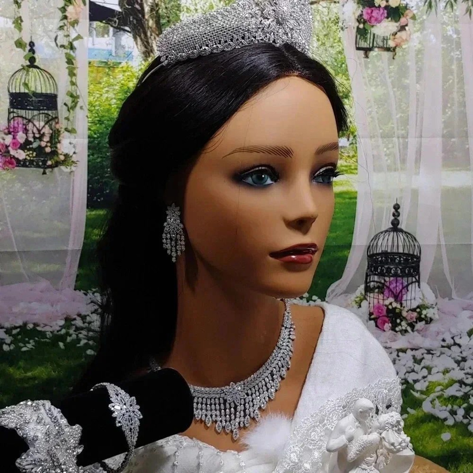 7pc Handmade Unique One-Of-A-Kind Bridal Tiara Package