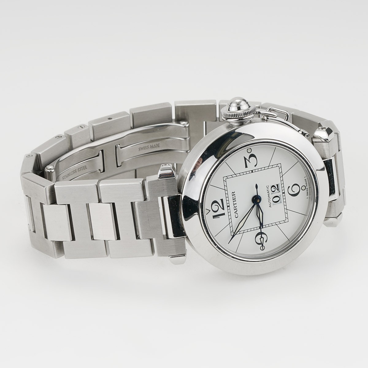 Cartier Pasha C Big Date White Dial W31055M7-2475 Circa 2005 Excellent Condition
