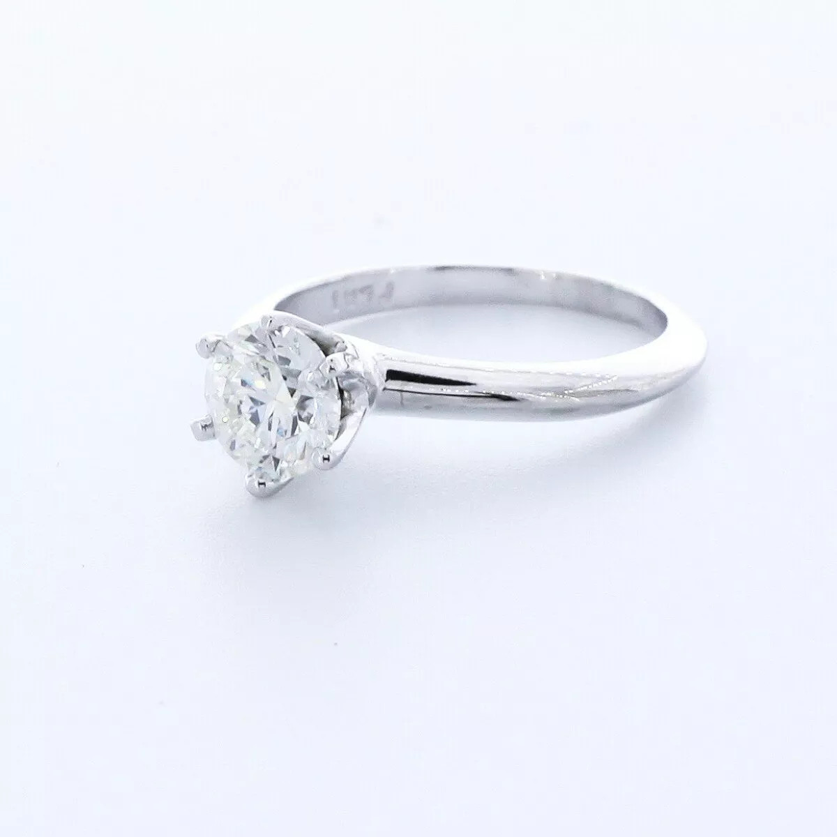 Solitaire Engagement Ring Platinum Classic 1.44 CT Round Lab-Grown Diamond F VS2