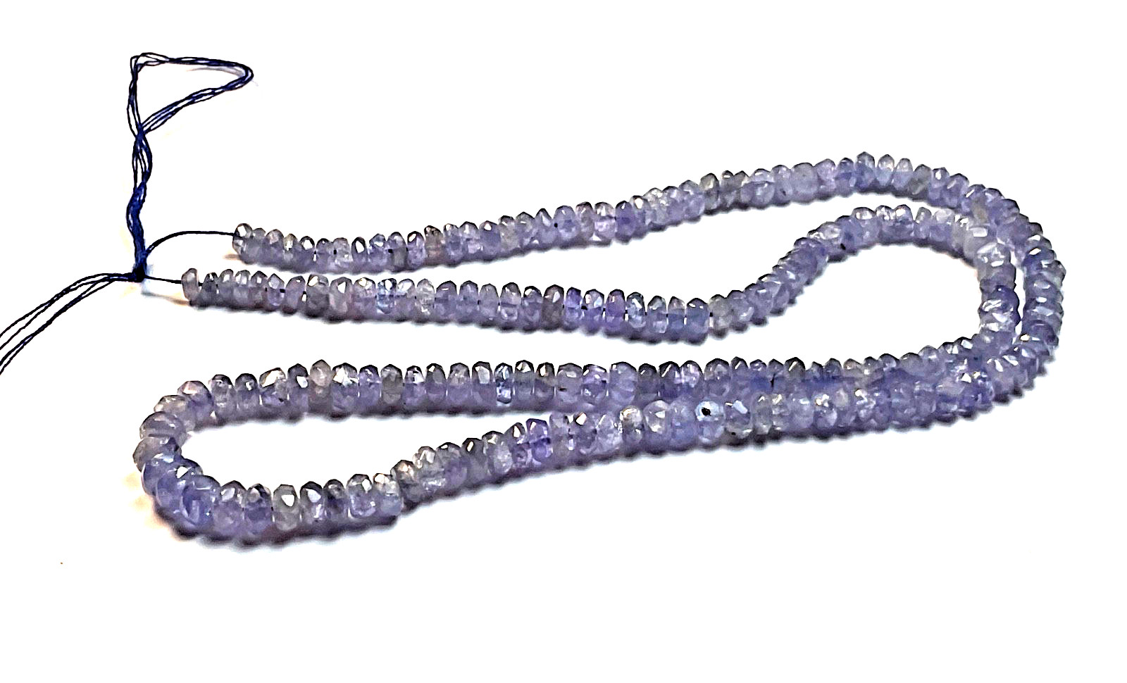 Tanzanite Gemstone Beads- Rondelle Hand-Cut Faceted- 3x2mm-4x3mm – 14” Strand