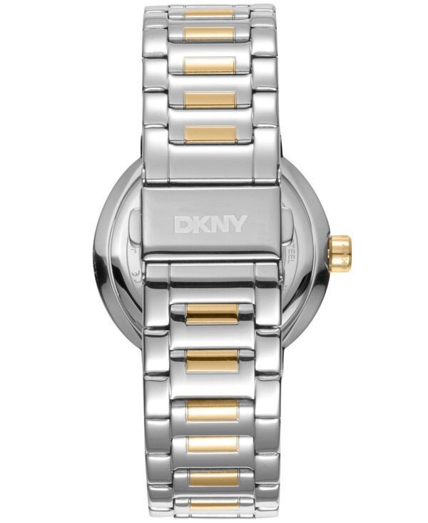 DKNY Womens Eastside Logo Light Blue Dial Gold Two Tone Stainless Steel Watch
