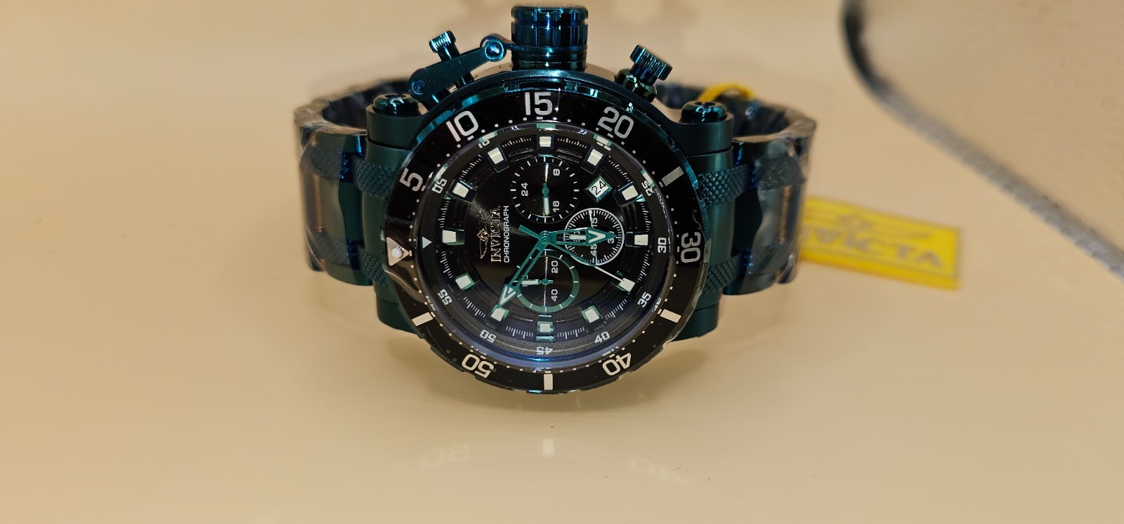50765 – Invicta Coalition Forces Men 52mm Stainless Steel Green Black dial VD53