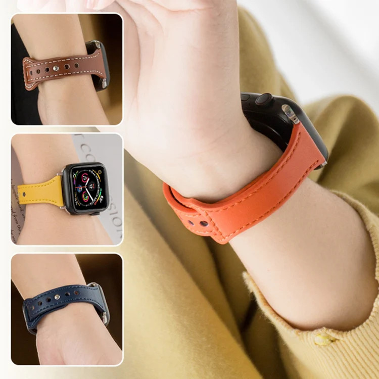 Microfiber Leather Watch Strap For Apple Watch Series, 7 41mm / 6&SE&5&4 40mm /