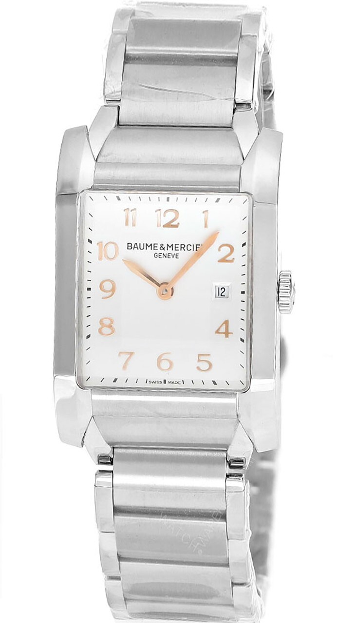 BAUME & MERCIER Hampton Quartz SS Silver Opaline Dial Women’s Watch MOA10020