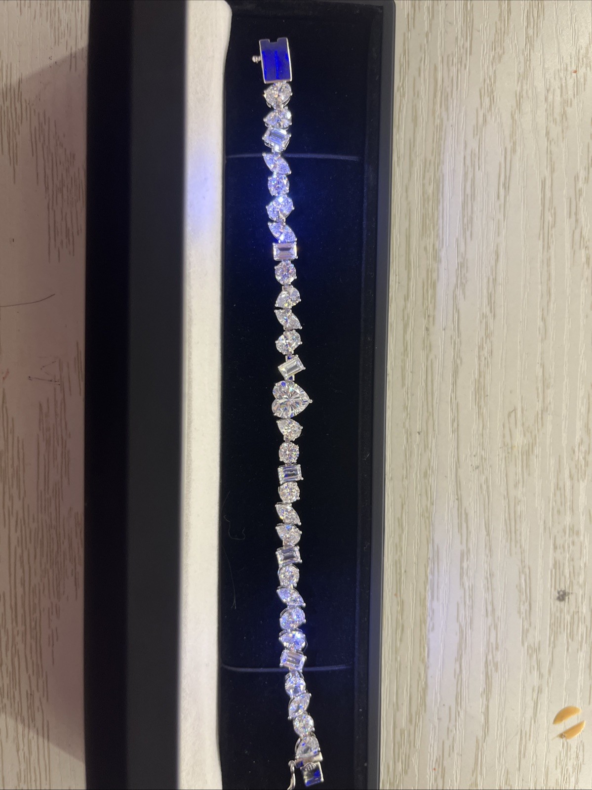 38 Carat Moissanite Bracelet heart Cut, Oval Cut, Square Cut Circular Cut Og$600