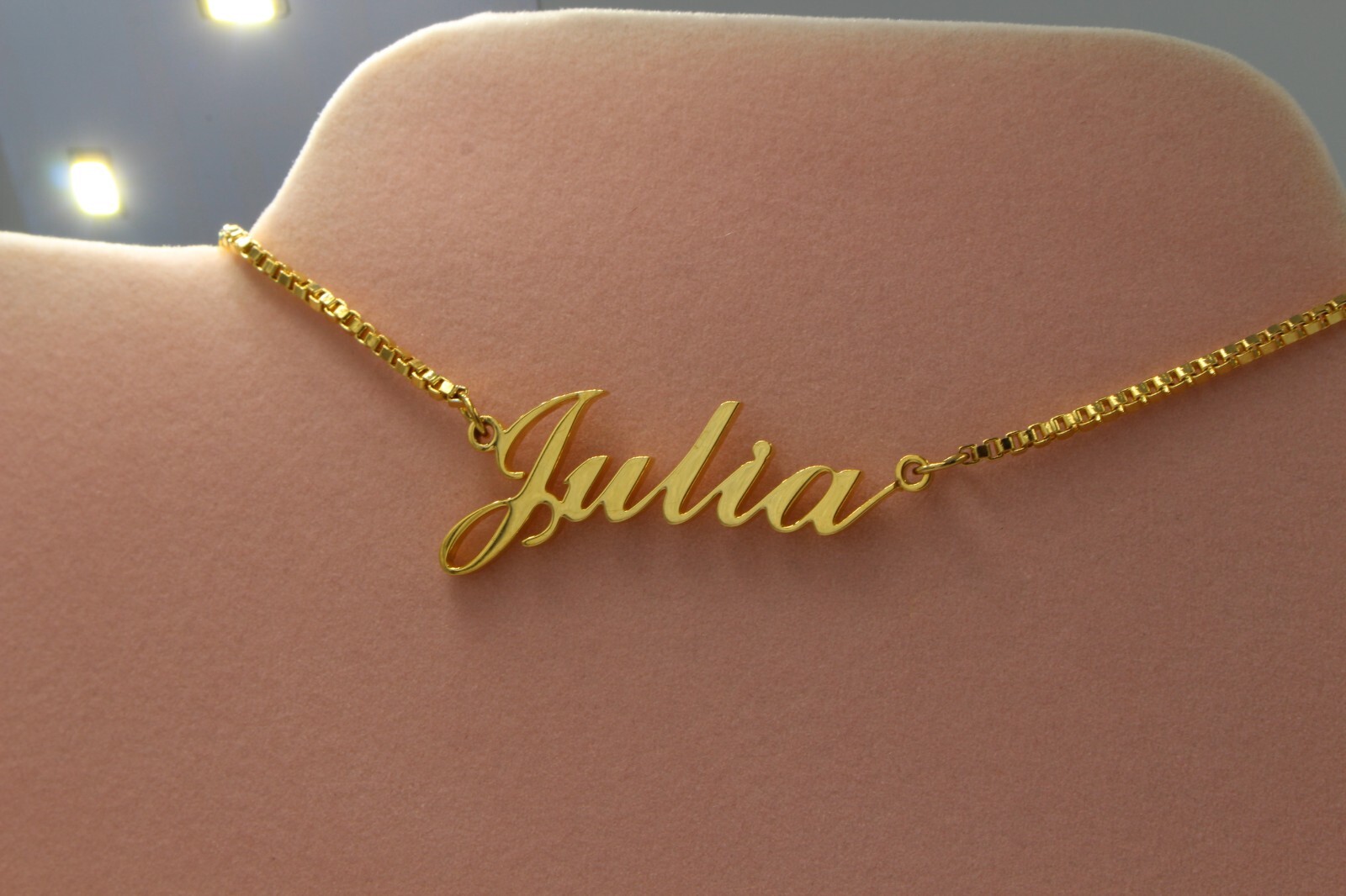 Jewelry Signature Name Necklace 18K Gold For Woman Mom Girl With Gift Bag Xmas