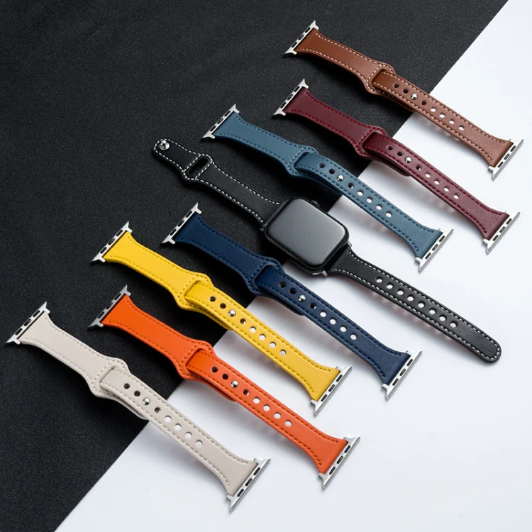 Microfiber Leather Watch Strap For Apple Watch Series, 7 41mm / 6&SE&5&4 40mm /