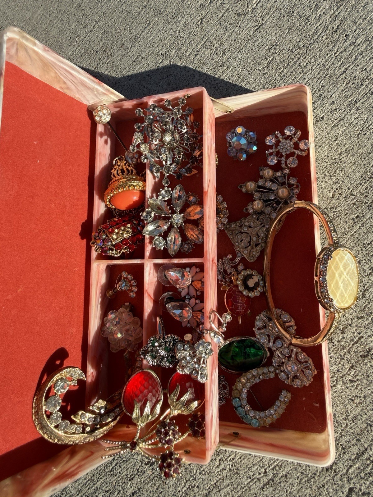 Vintage Costume Jewelry Lot w/ Sarah Coventry Strawberry Brooch, Avon & More