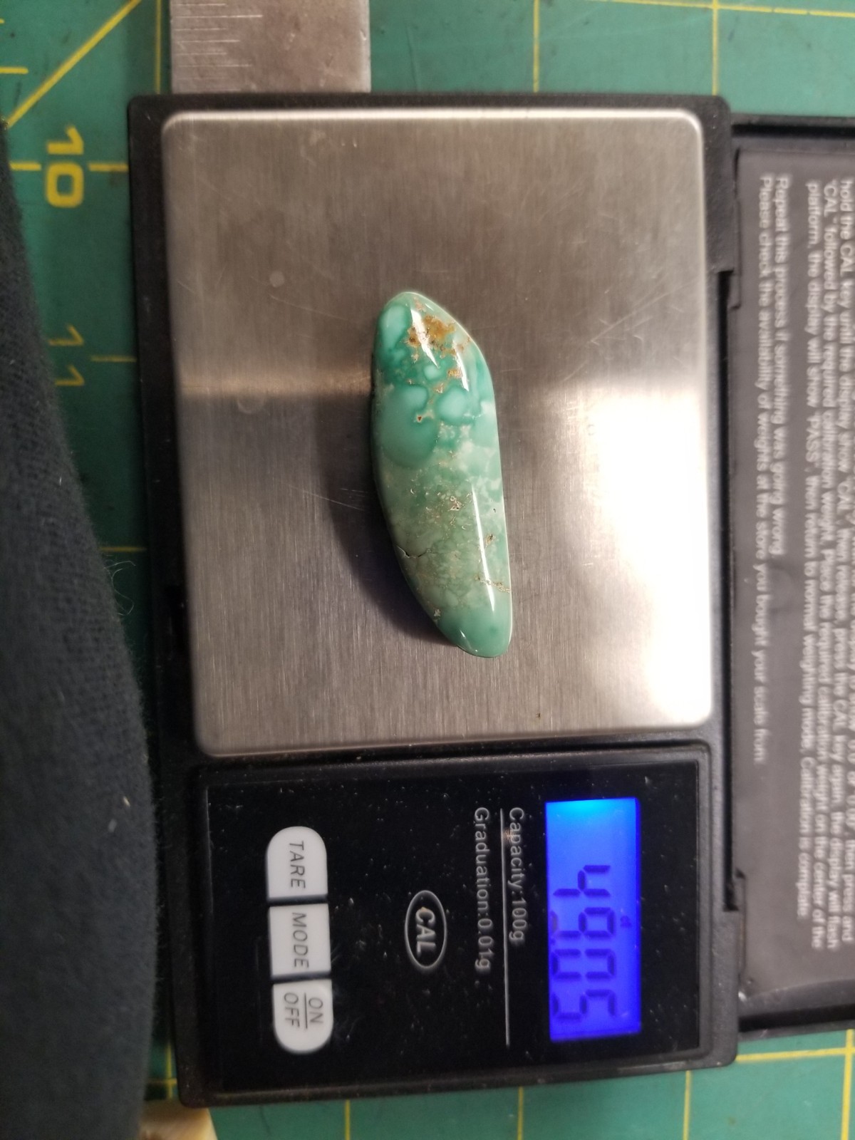 Stormy Mountain Turquoise 49 ct. Cabochon Estate Find Old Stock