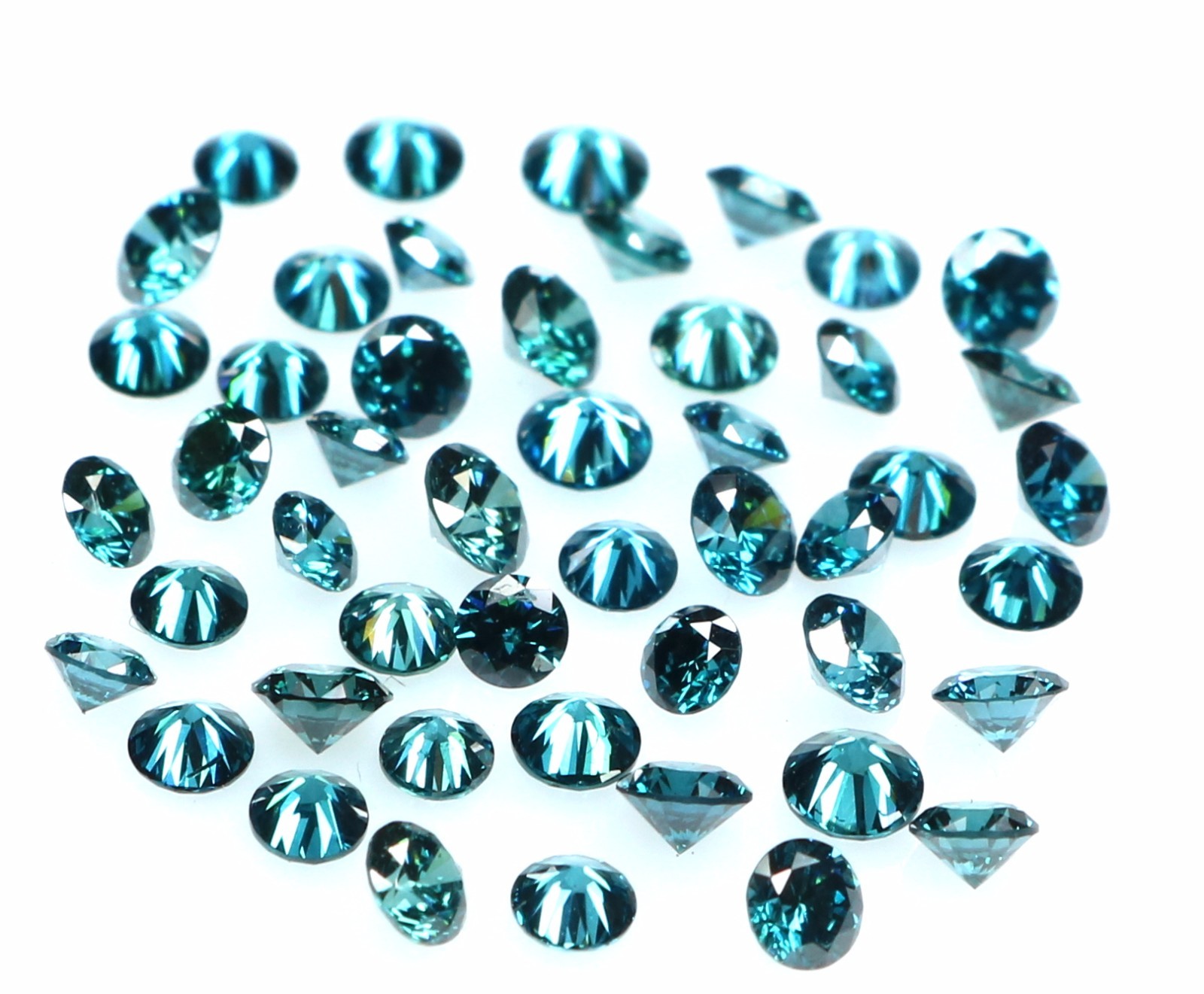 Natural Loose Diamond Round Blue Color SI1 VS1 2.50 to 2.70 MM 5 Pcs Lot K18