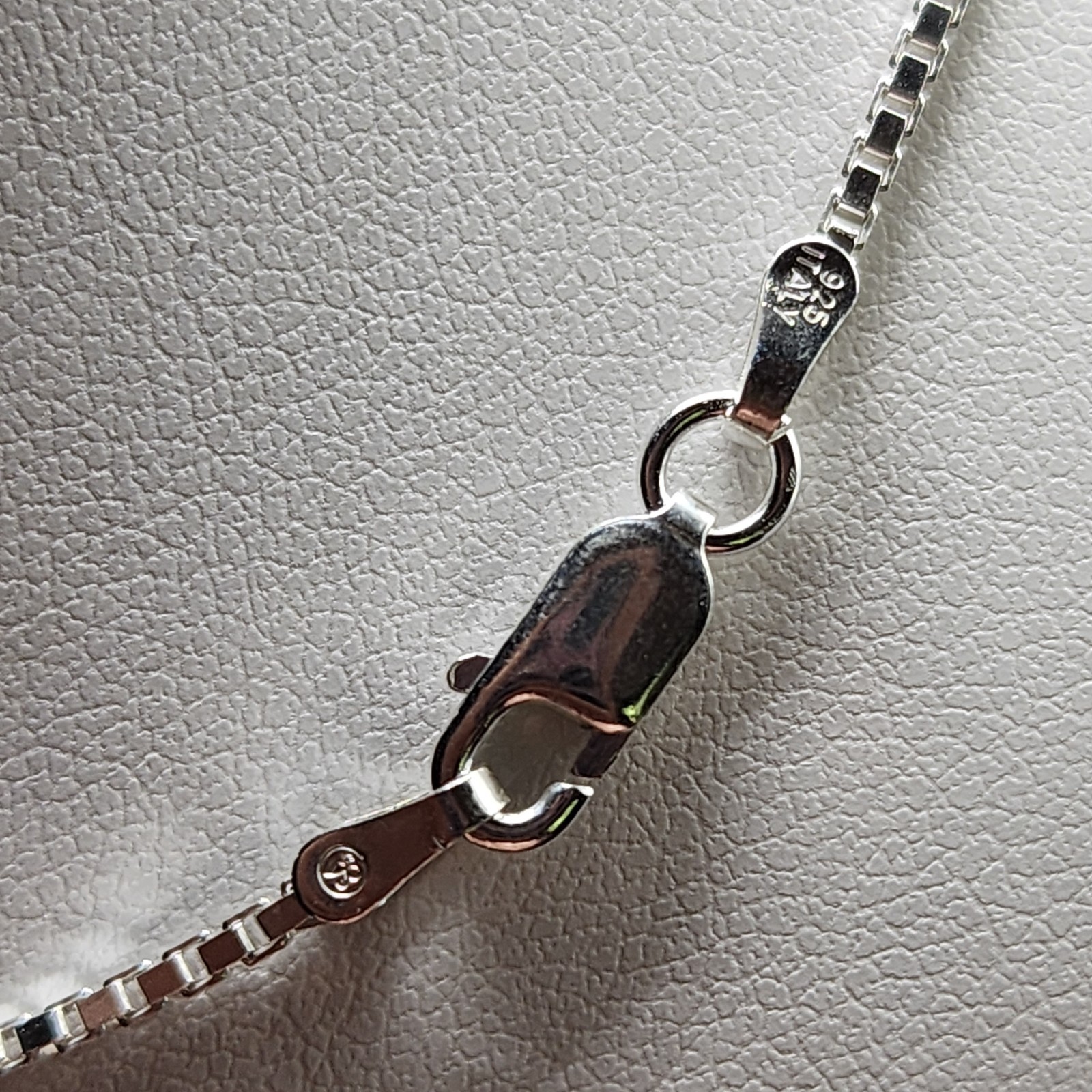 925 NEW Italian Sterling Silver Box Chain 16″ 1mm width