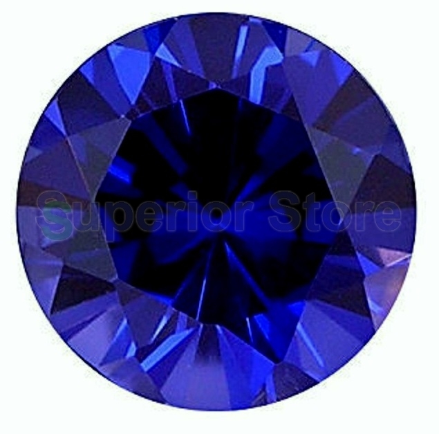5.00 mm 0.50 ct Round Cut Lab Blue Sapphire WITH LIFETIME WARRANTY