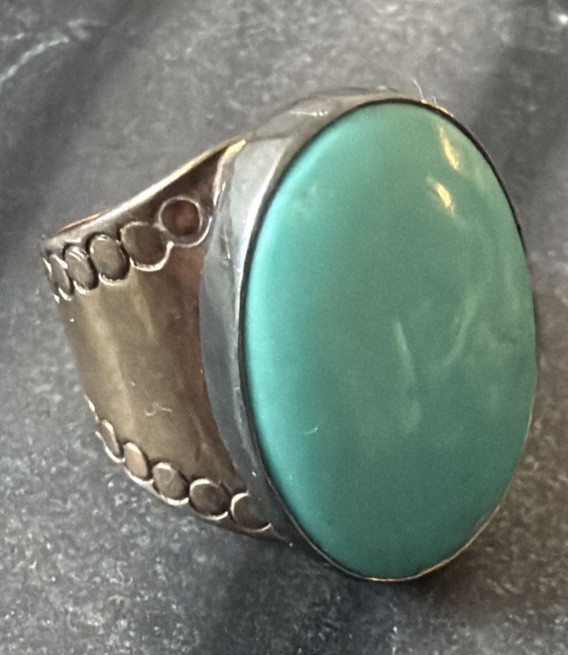 Jay King DTR Sterling Silver 925 Turquoise Desert Rose Mine Finds Sz 5.75-6 Ring