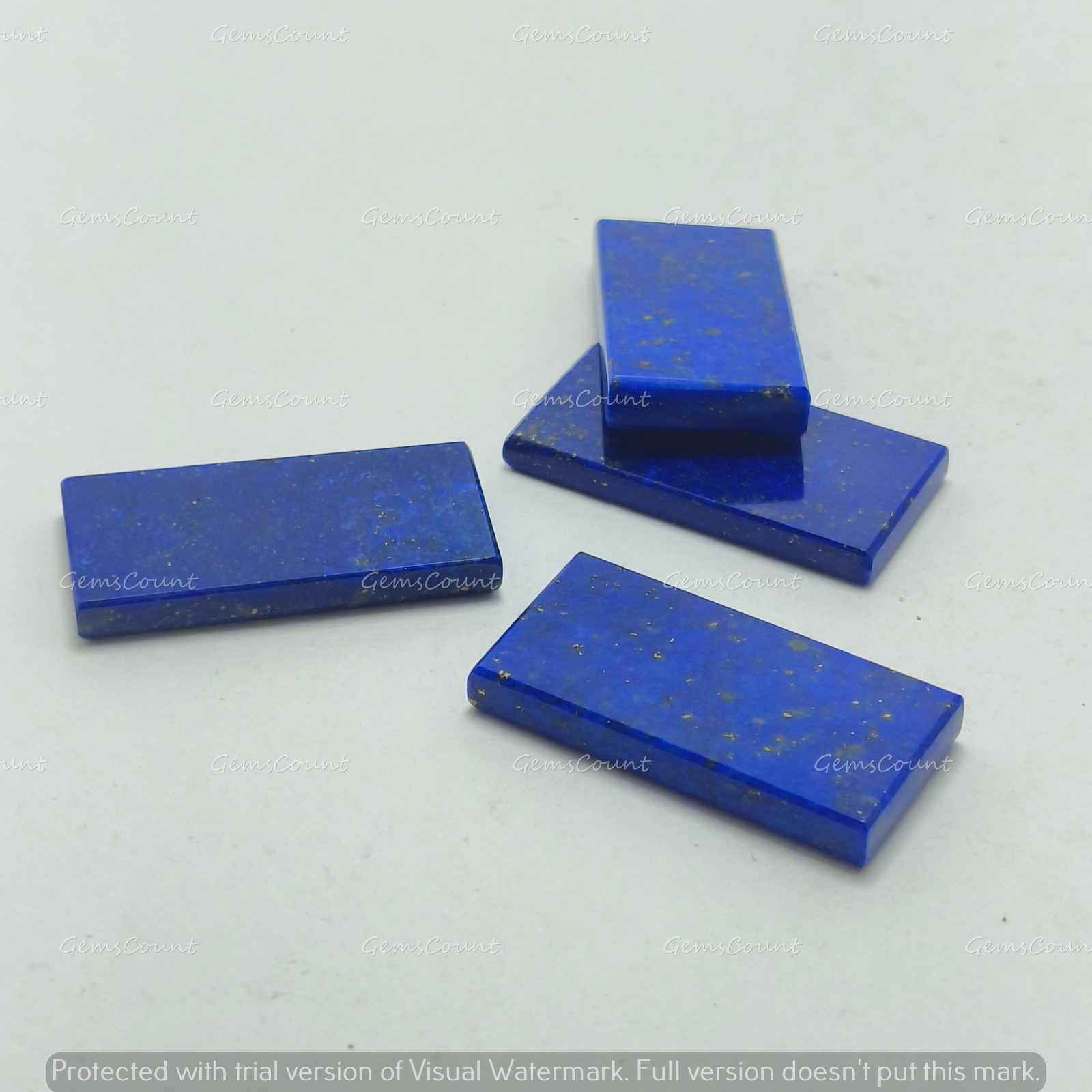 Natural Lapis Lazuli Flat Rectangle Cabochon Loose Gemstone 6x8mm-18x25mm