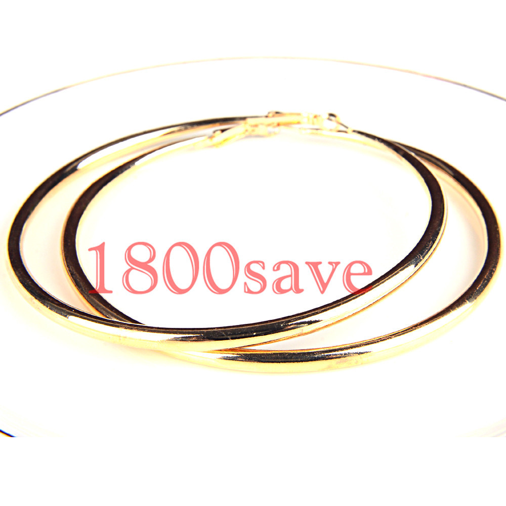 Women’s Classic 18K Yellow Gold Filled 40mm/1.57 inch Round Tube Hoop Earrings
