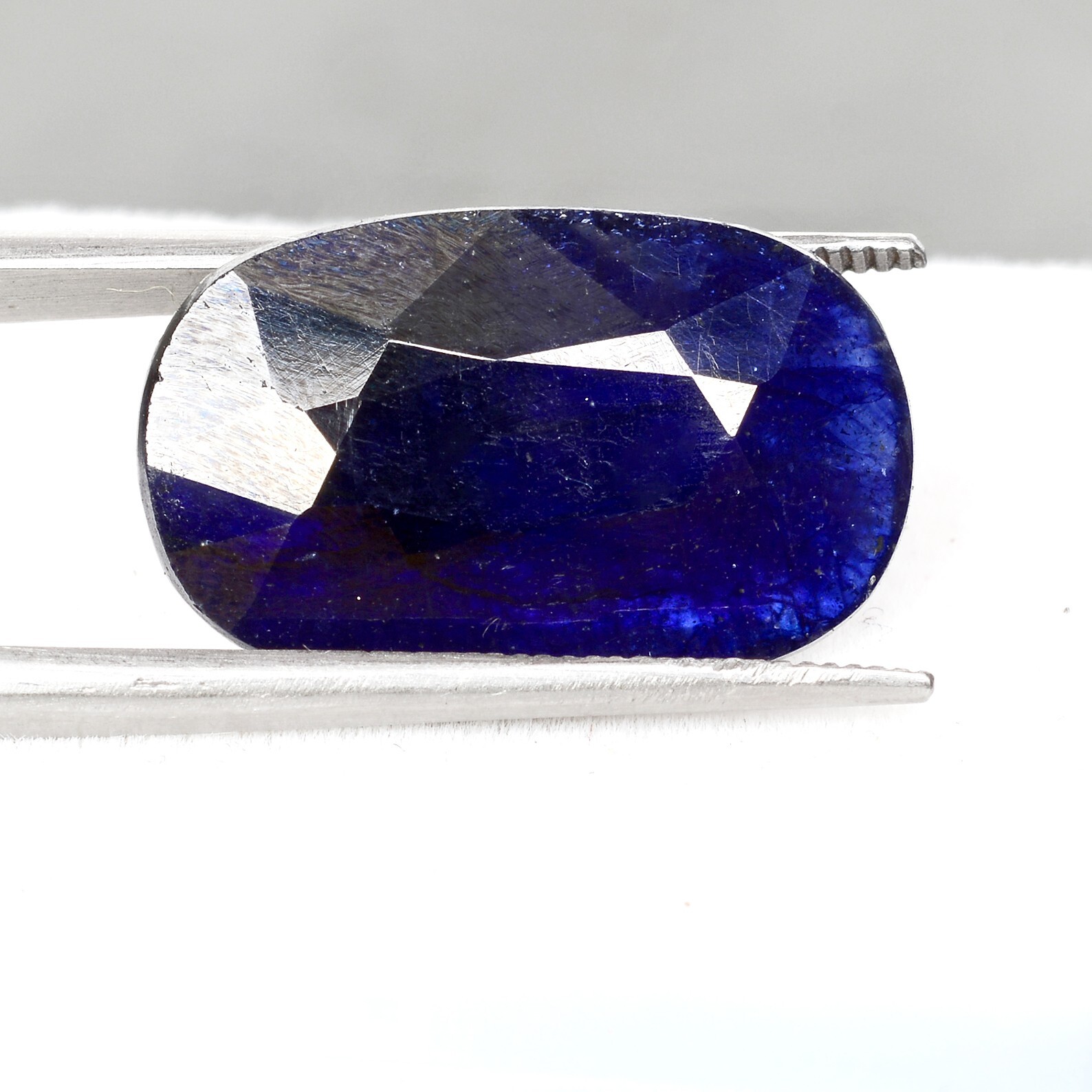 13.90 Cts Natural Sapphire Ceylon Royal Blue Oval Faceted Cut Ring Size Gemstone