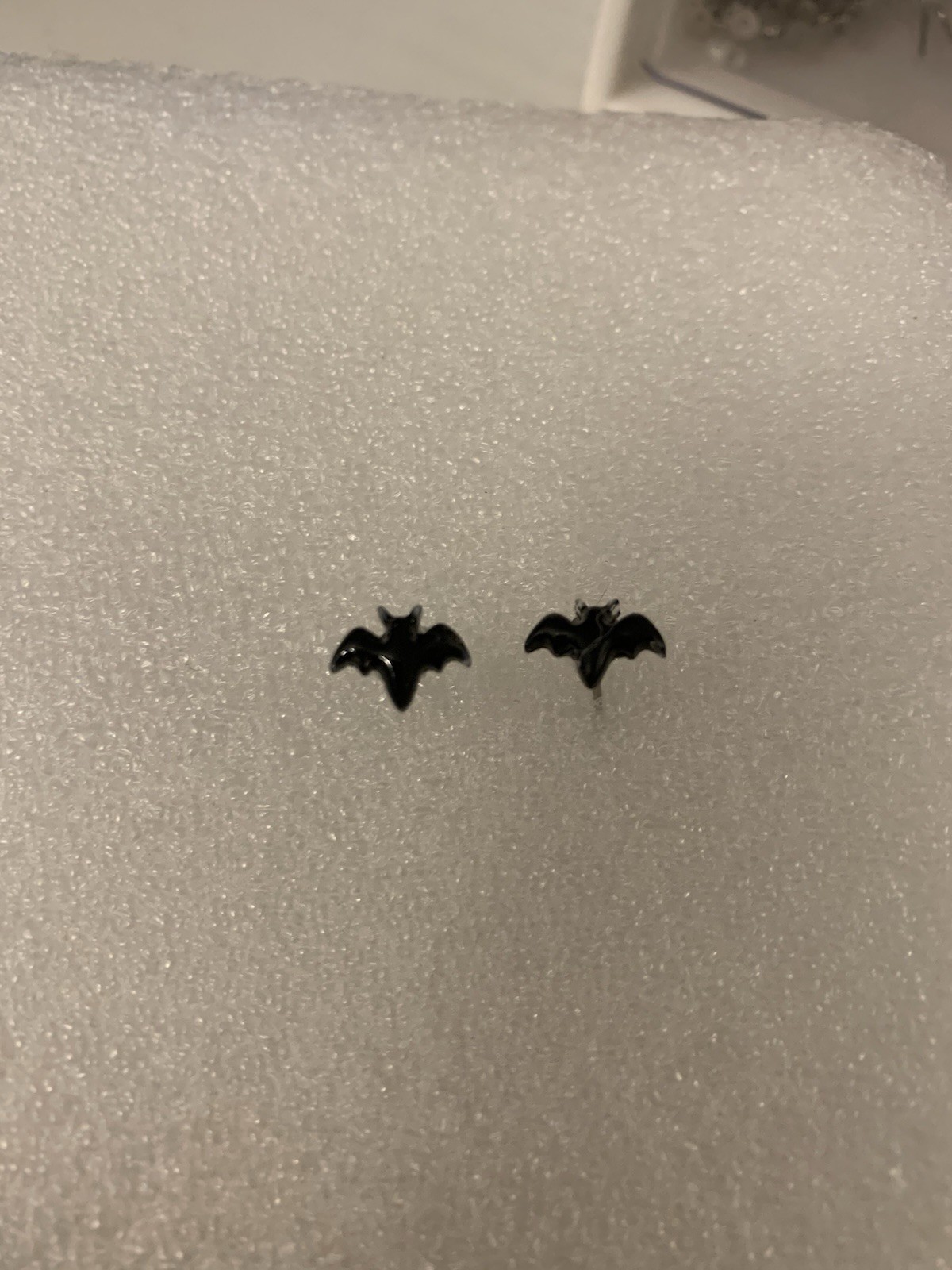 Resin Bat Stud Post Earrings Stainless Steel