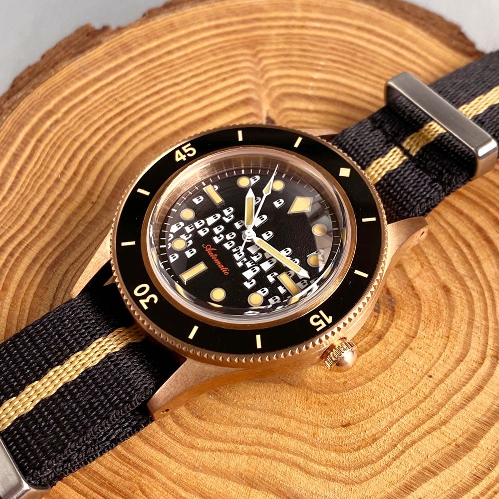 50-Fathoms 40mm Solid Bronze 20ATM Automatic Men Watch Japan NH35 PT5000 Movt