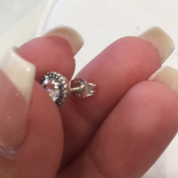 *NEW* Genuine Pandora Silver ALE Classic Elegance Stud CZ Earrings 296272CZ