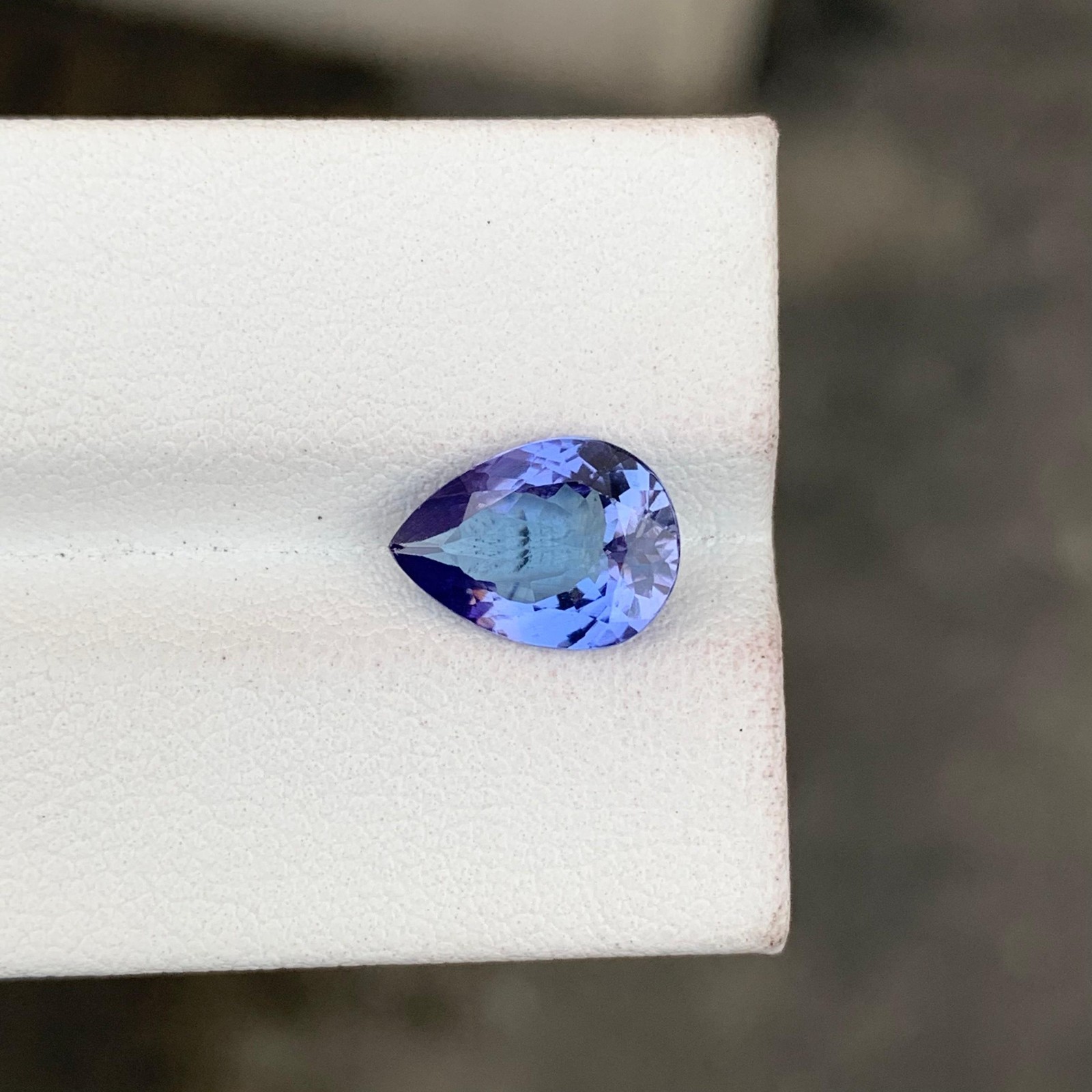 Certified 2.68 Cts Natural Eye Clean Blue Tanzanite Pear Cut Gemstone Tanzania