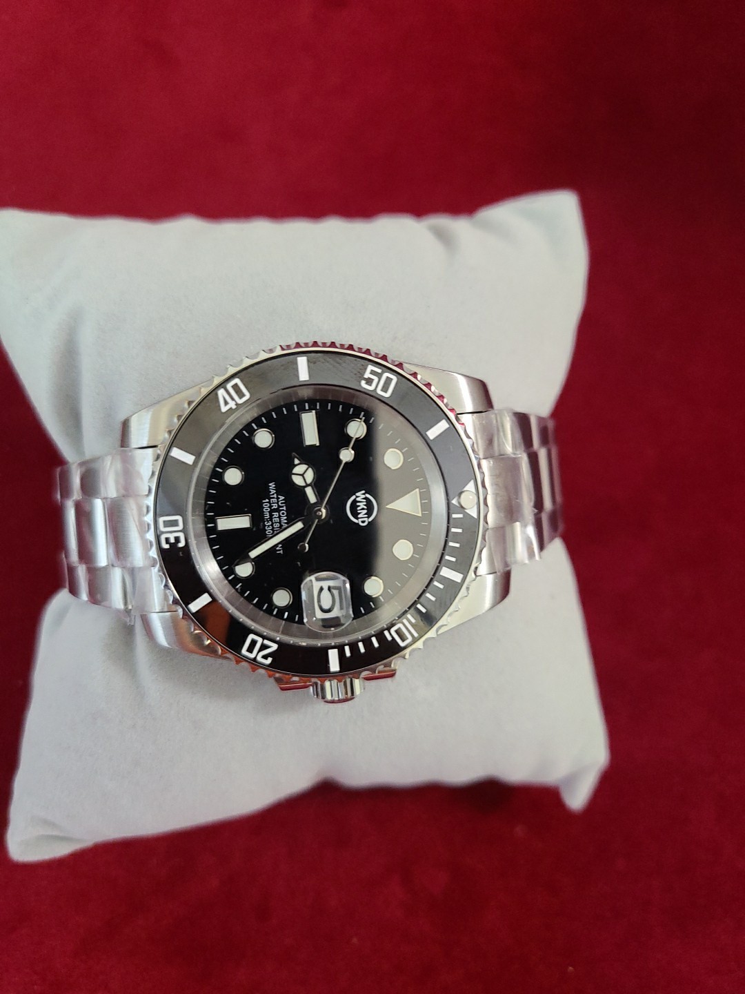 Custom Made Black GMT Diver Style Mod Watch w/ NH34 Movement 41mm