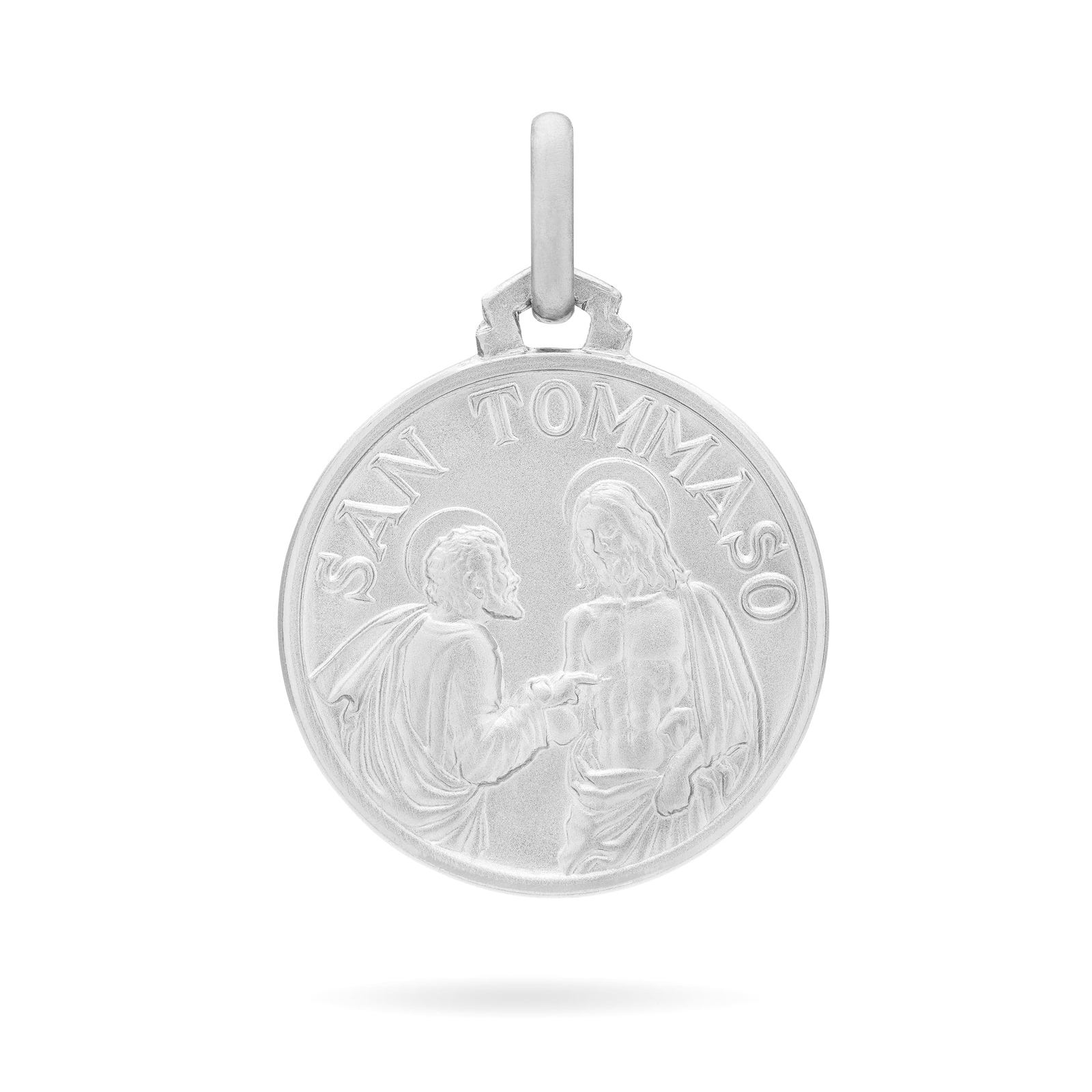 Saint Thomas Sterling Silver Catholic Medal Medallion Pendanto Religious Vatican