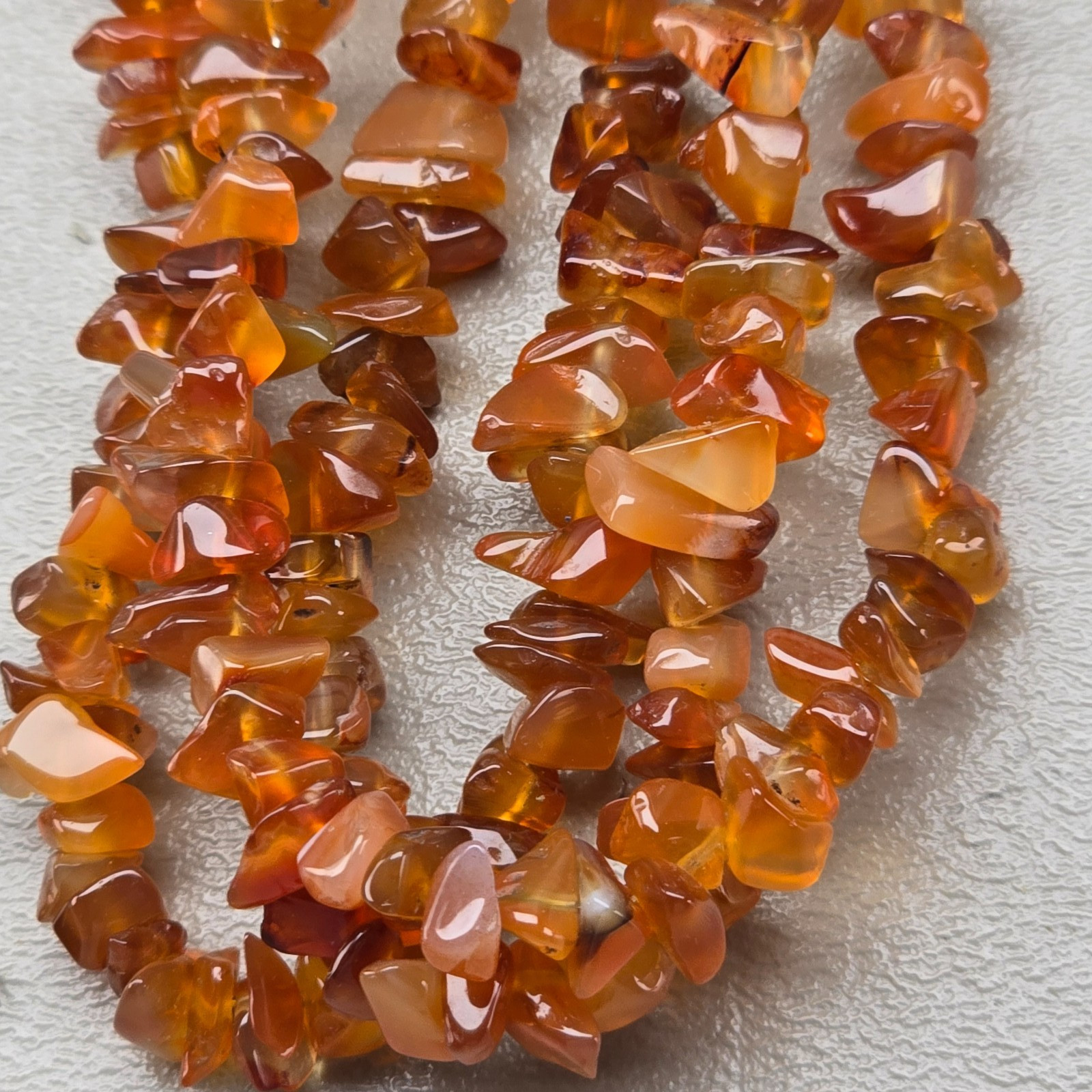Vintage Fashion Necklace Lot Three Ladies Boho Carnelian Shell Leather Stone