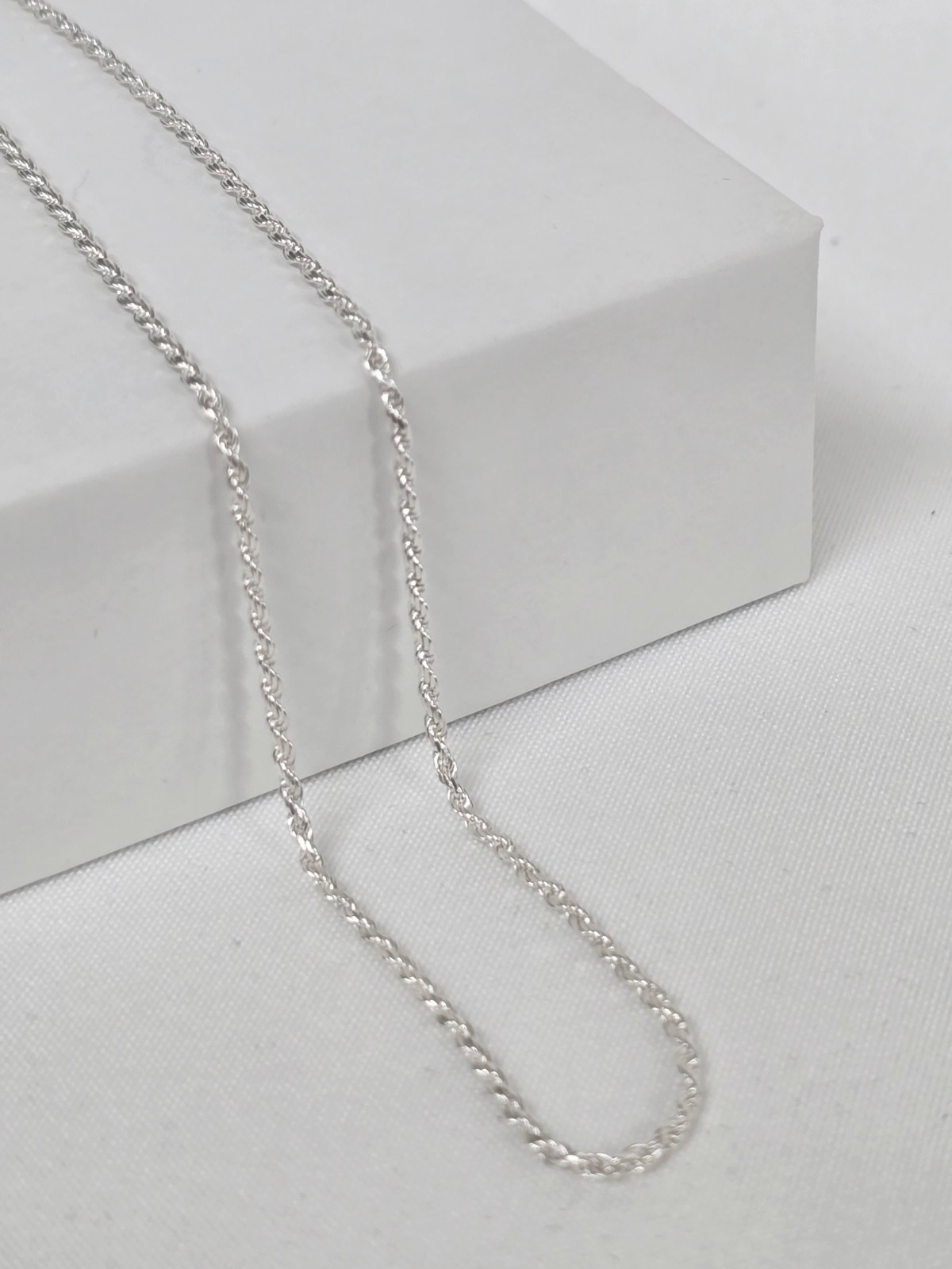 Cadena Italiana Torsal Plata 925 Sterling Silver Italian Twist Chain Necklace