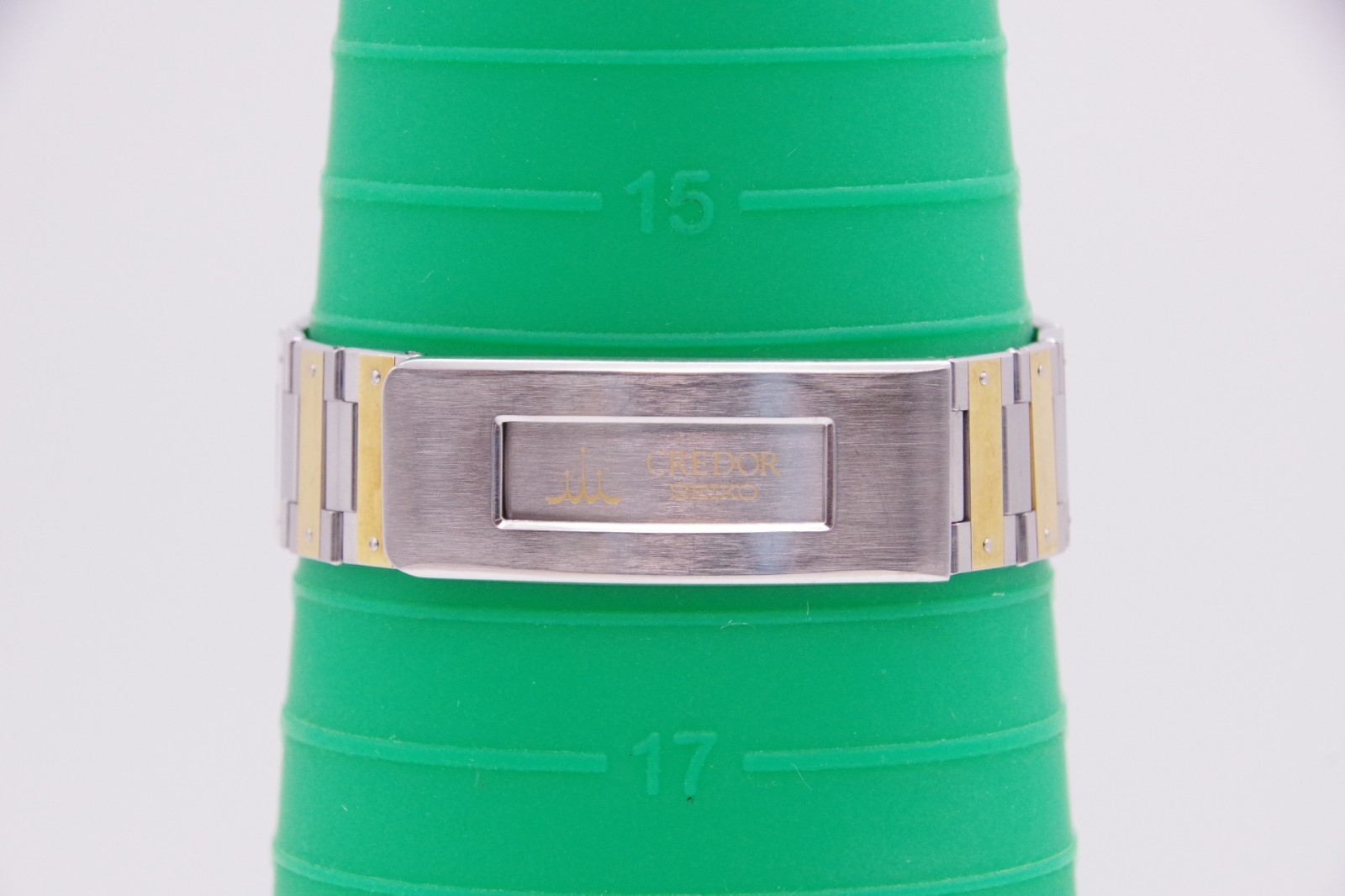 Reserved [Exc+5] SEIKO CREDOR 9570-5210 Two Tone 14K 16cm Qz Unisex JAPAN