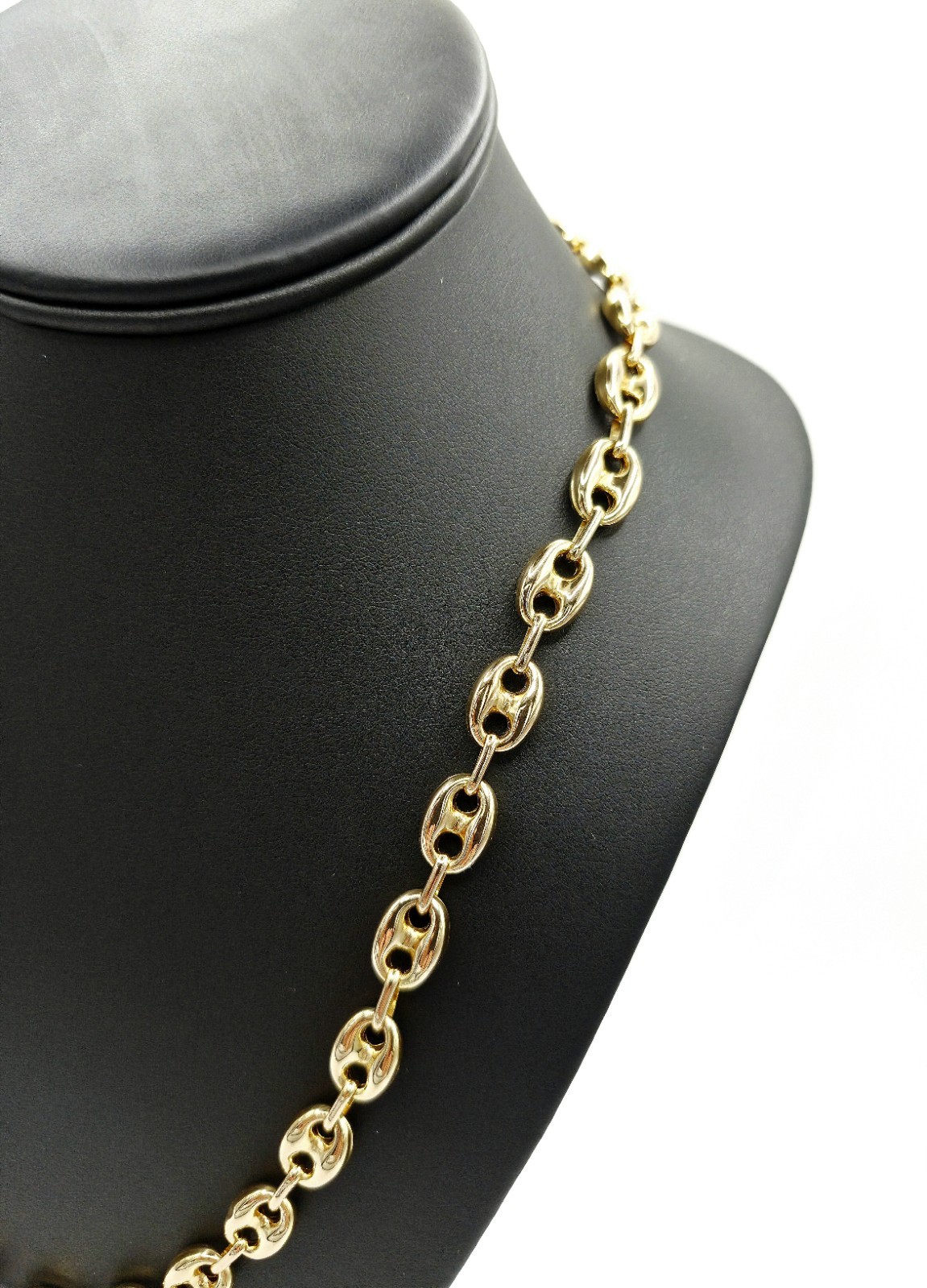 10k Gold Hallow 3D Gucci Puff Link Chain Necklace 27.5g 22” 9.0mm