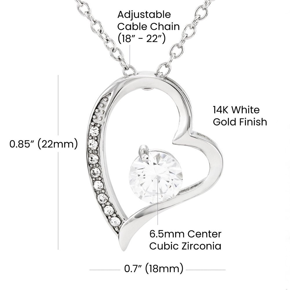 To My Mother: Forever Love Necklace – Tell her anytime how much you love her