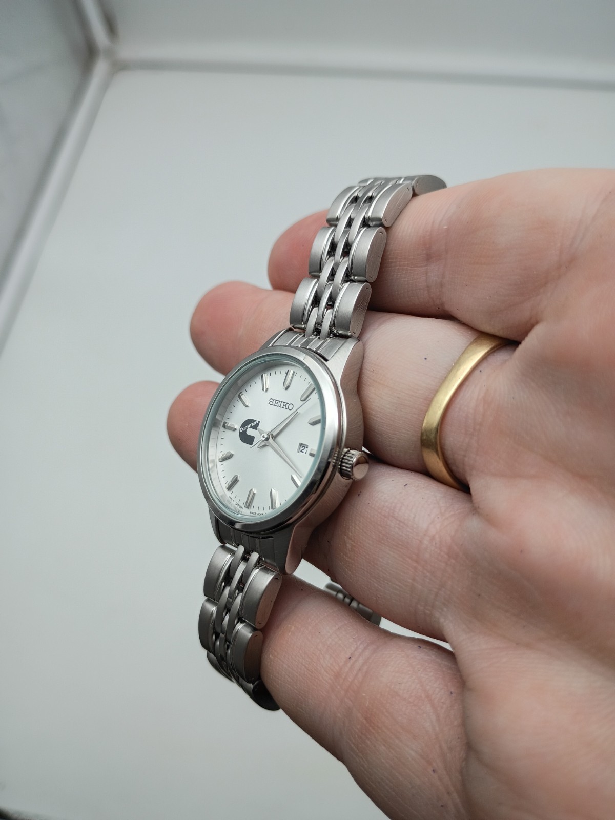 Seiko Mens Watch Cummins Engines Japan 6N22-00A0 5 Bar Stainless Silver Tone 321