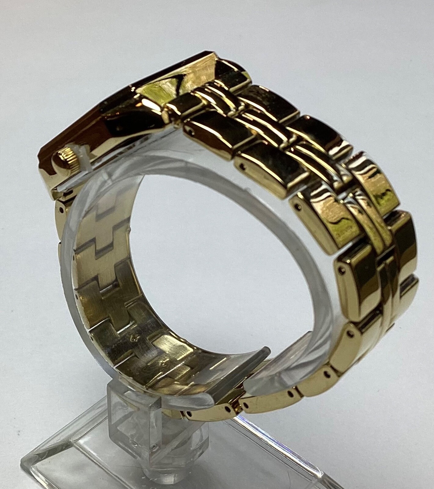 Anne Klein Womens Watch Gold Black Octagon Bezel WR 100 Feet New Battery