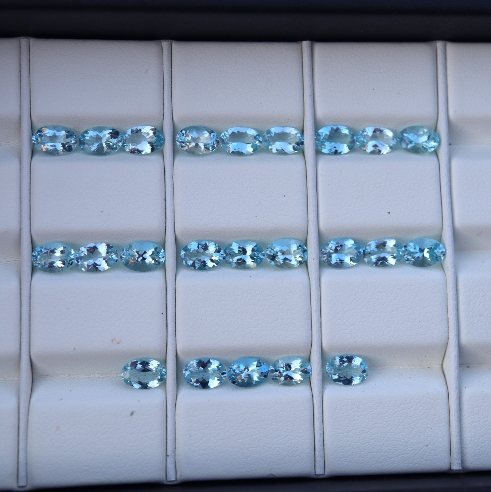 6×4 mm Eye Clean Natural Medium Blue Aquamarine Oval Cut Gemstone Nice Luster