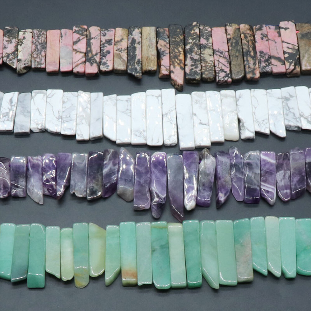 Quartz Pendant Point Beads Rough Crystal Mixed Stick Agate Slice for Jewelry DIY