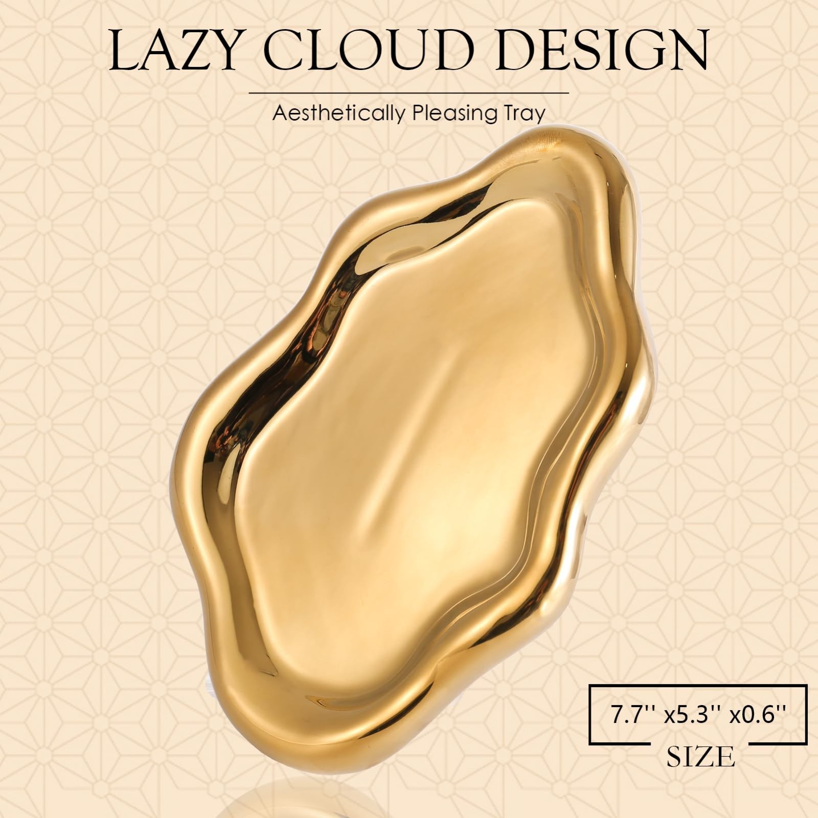 Ceramic Cloud Jewelry Tray – Decorative Trinket Dish, Ring Holder, Aesthetic Roo