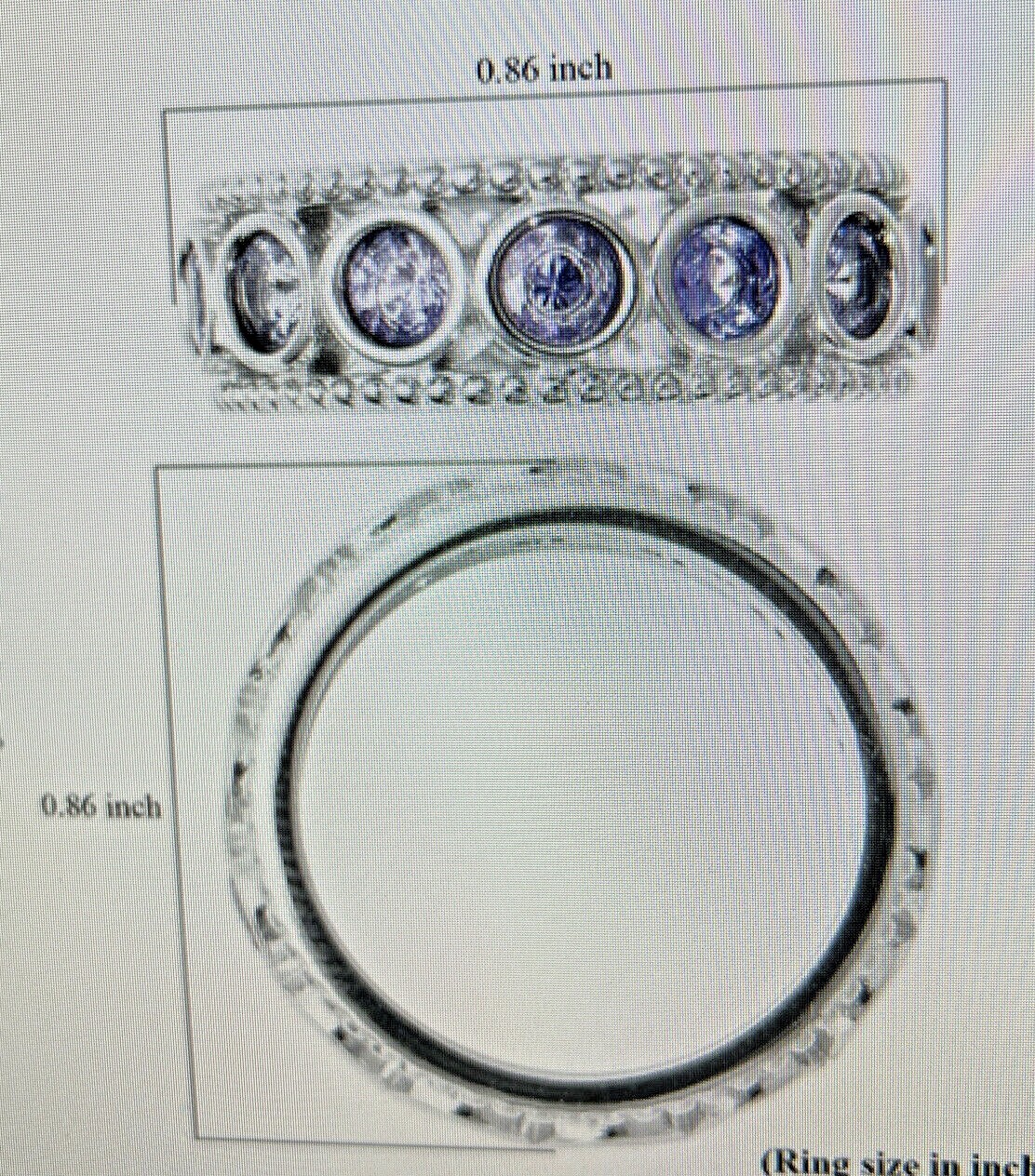Natural Tanzanite Band Ring in Rhodium Over Sterling Silver (Size 5) 1.90 ctw