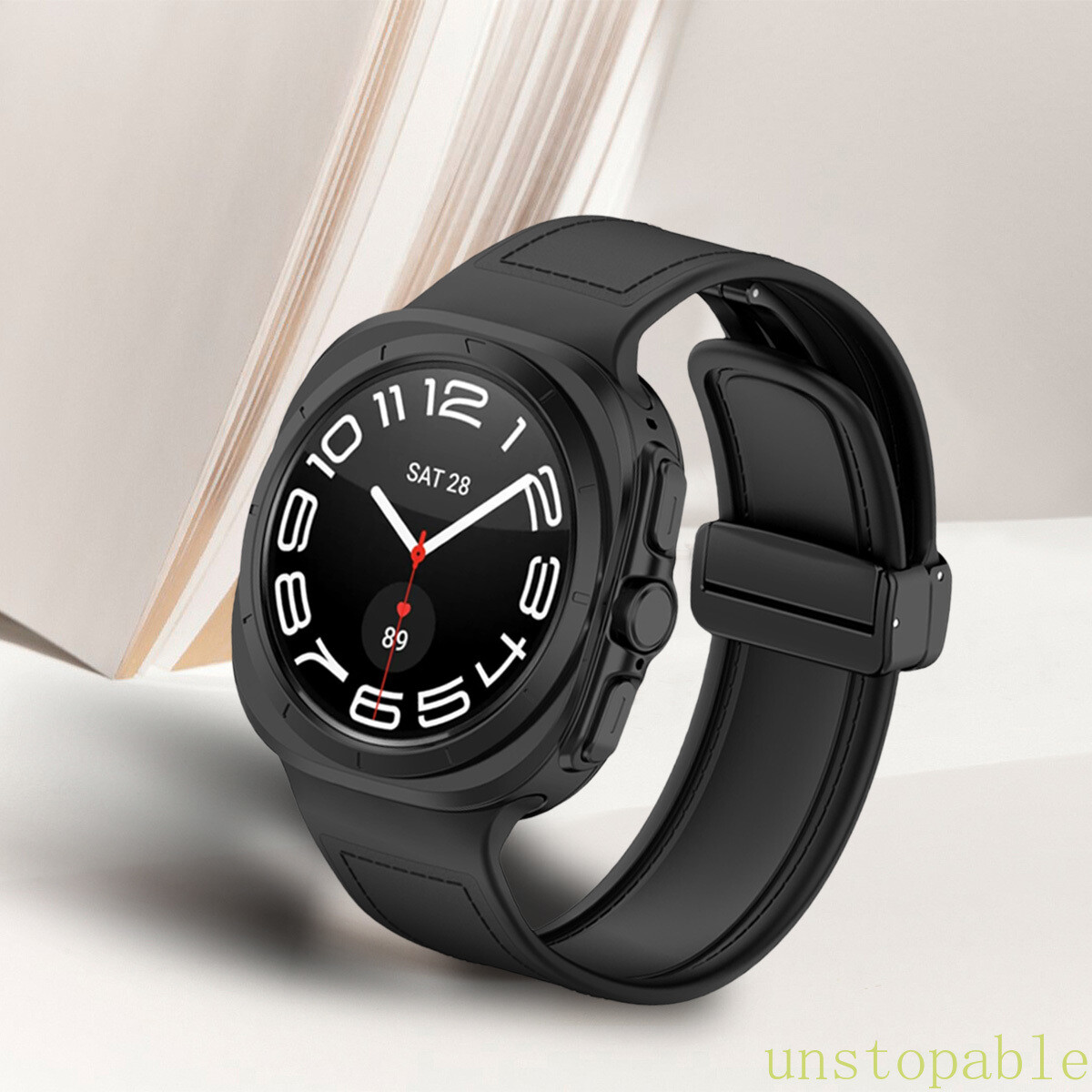 Soft Leather Silicone Strap Band Wristband For Samsung Galaxy Watch 7 Ultra 47mm