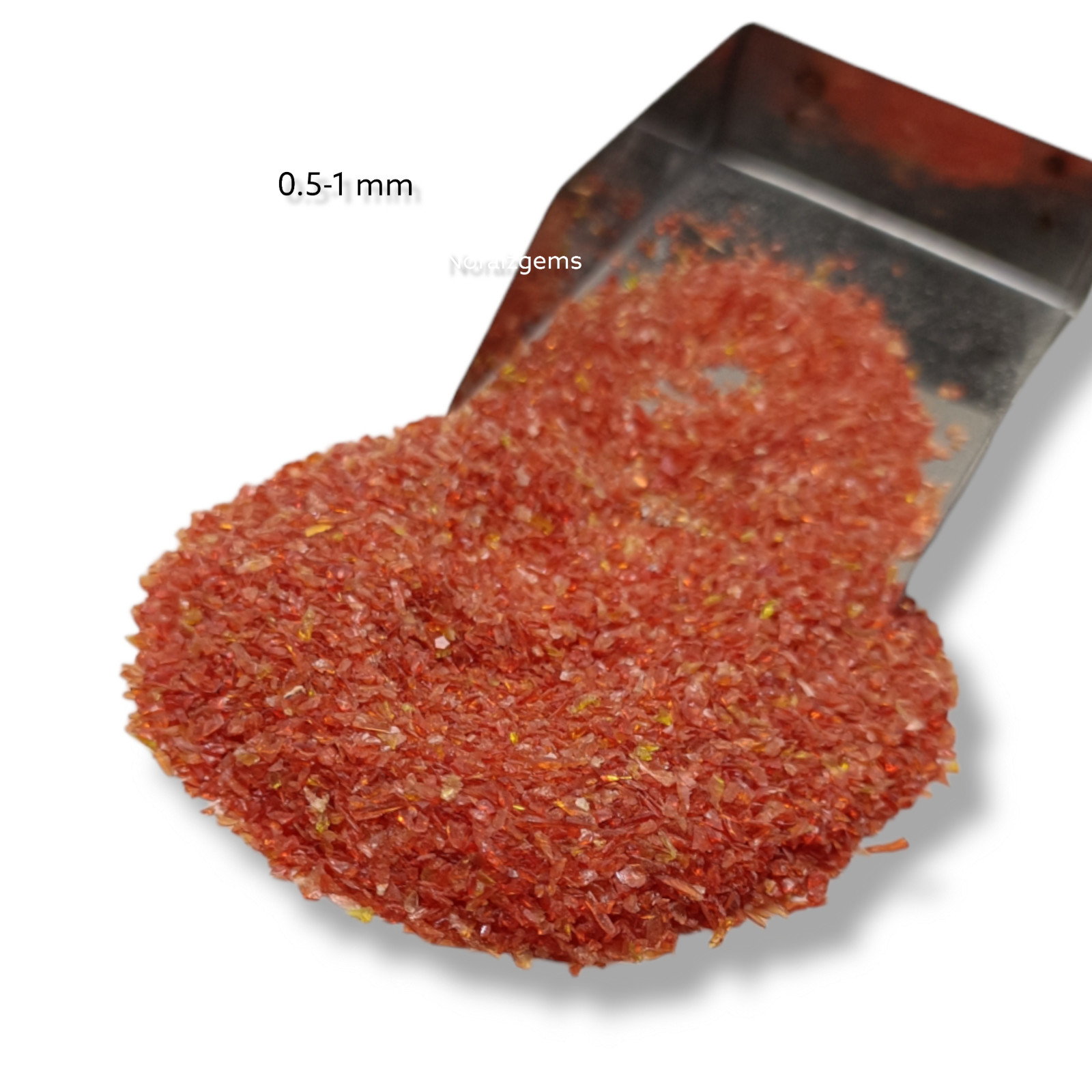 Crushed Orange Hydro Quartz Gemstone Coarse For Woodworking, Ring Inlay, Resin