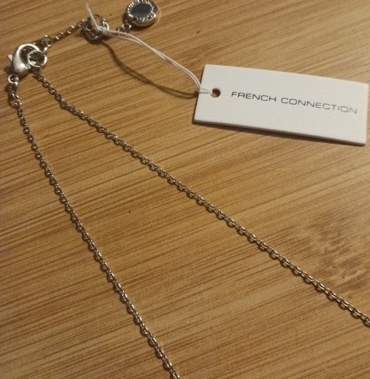 NEW French Connection Silver & Yellow Horizontal Bar Necklace