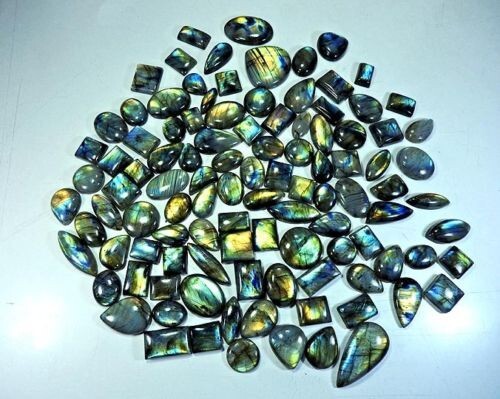 2500cts. Loose Multi Flash Labradorites Pendant Bead Drill Gemstone 50 Piece Lot