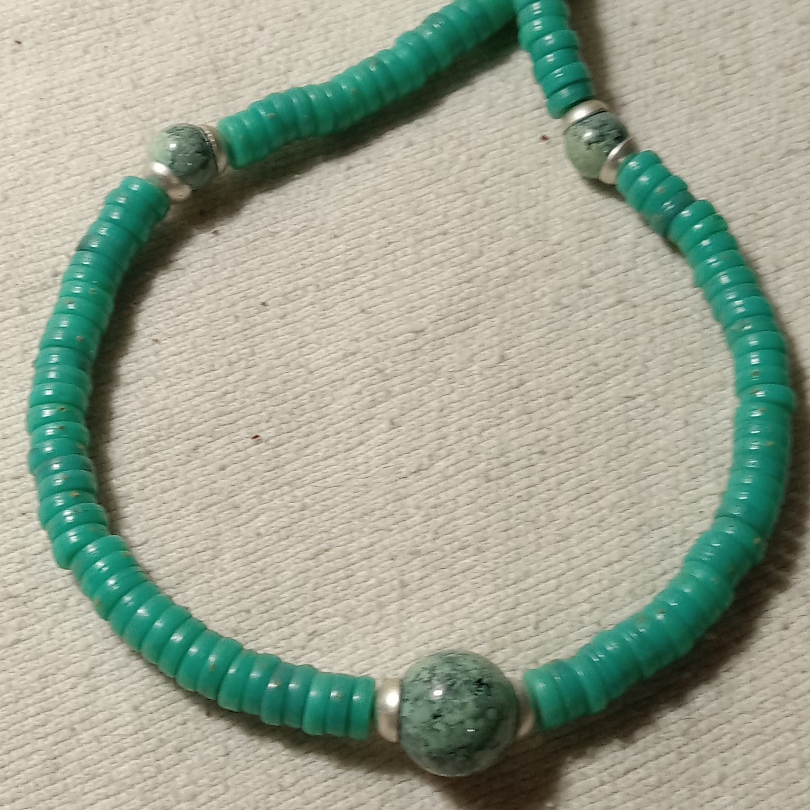 Vintage Faux Turquoise 15-inch Beaded Necklace