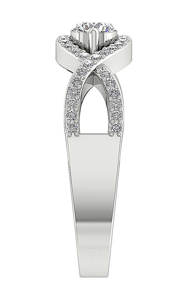 Forever Us Two Stone Solitaire Ring VS F 0.85 Ct Lab Grown Diamond 14K Rose Gold