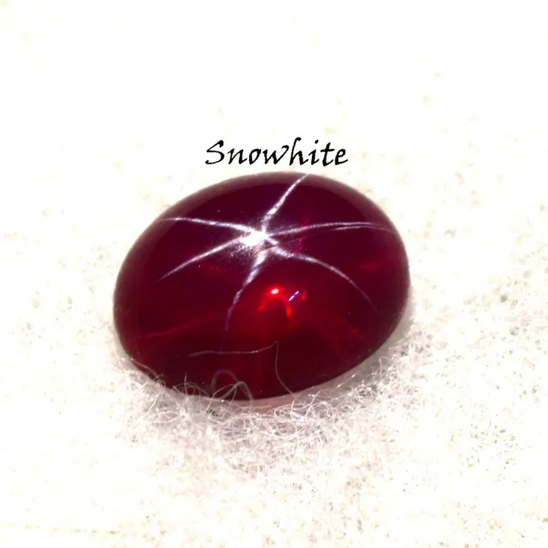 11 Ct Natural Red Star Ruby Certified 6 Rays Cabochon Cut Loose Gem For Ring.