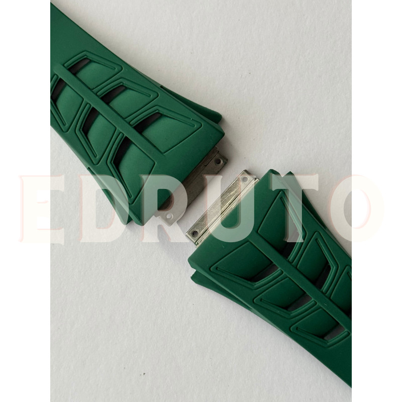 Replacement Green FKM Rubber Watch Strap For Richard Mille RM030 35-02 /03