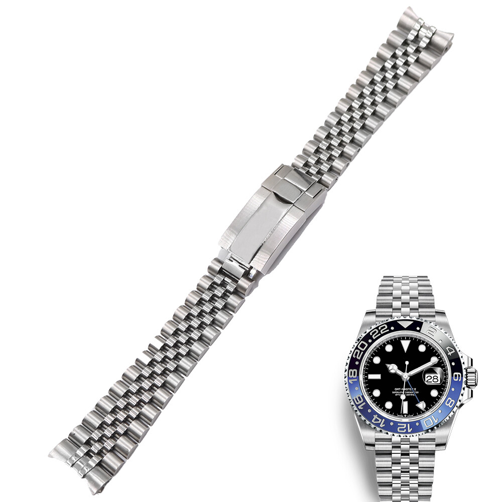 20mm Solid Watch Band Jubilee Oyster Clasp For Rolex GMT Master II 116710 BLNR