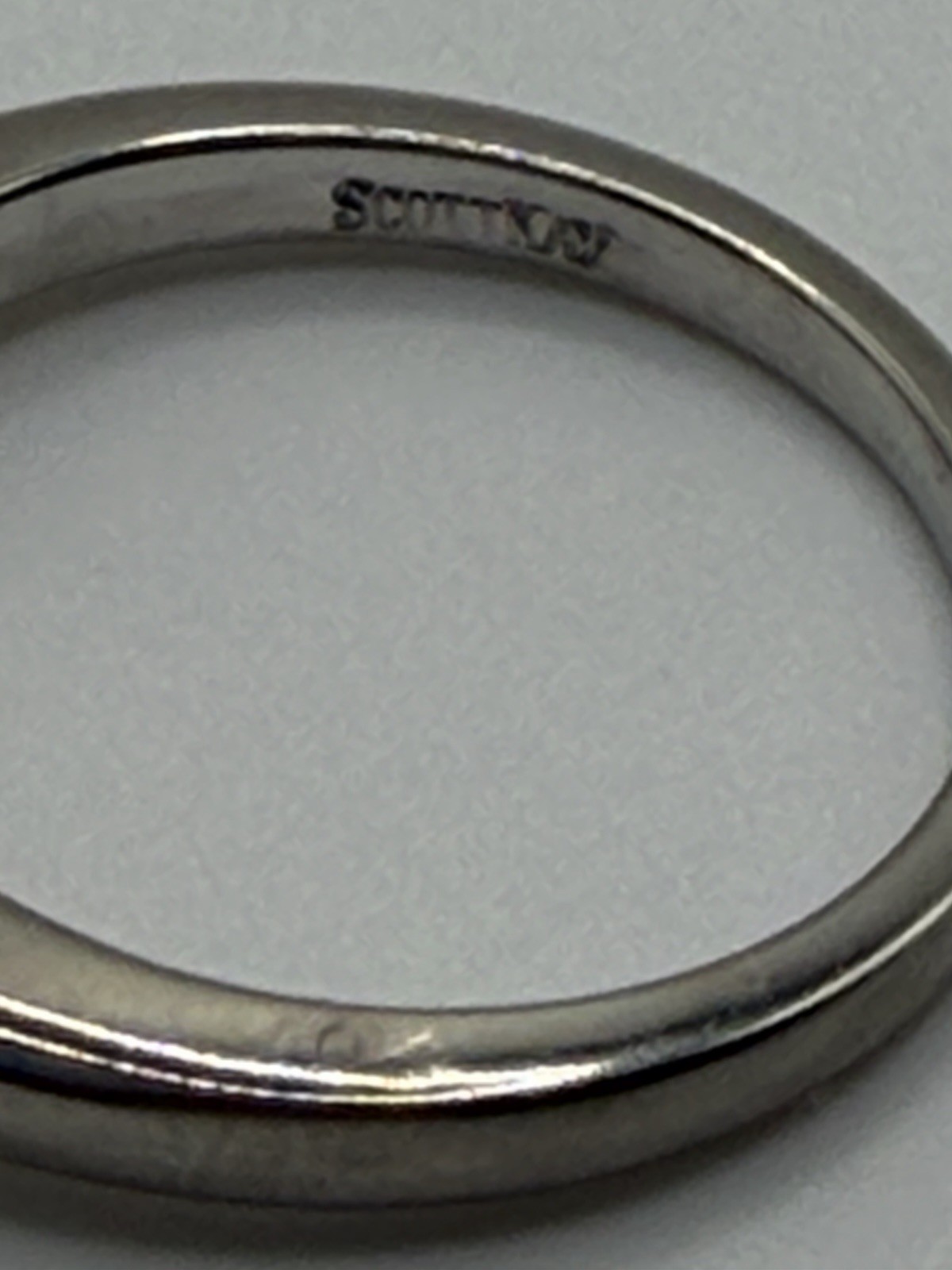Palladium 3 Diamond Engagement Ring Sz 6.5