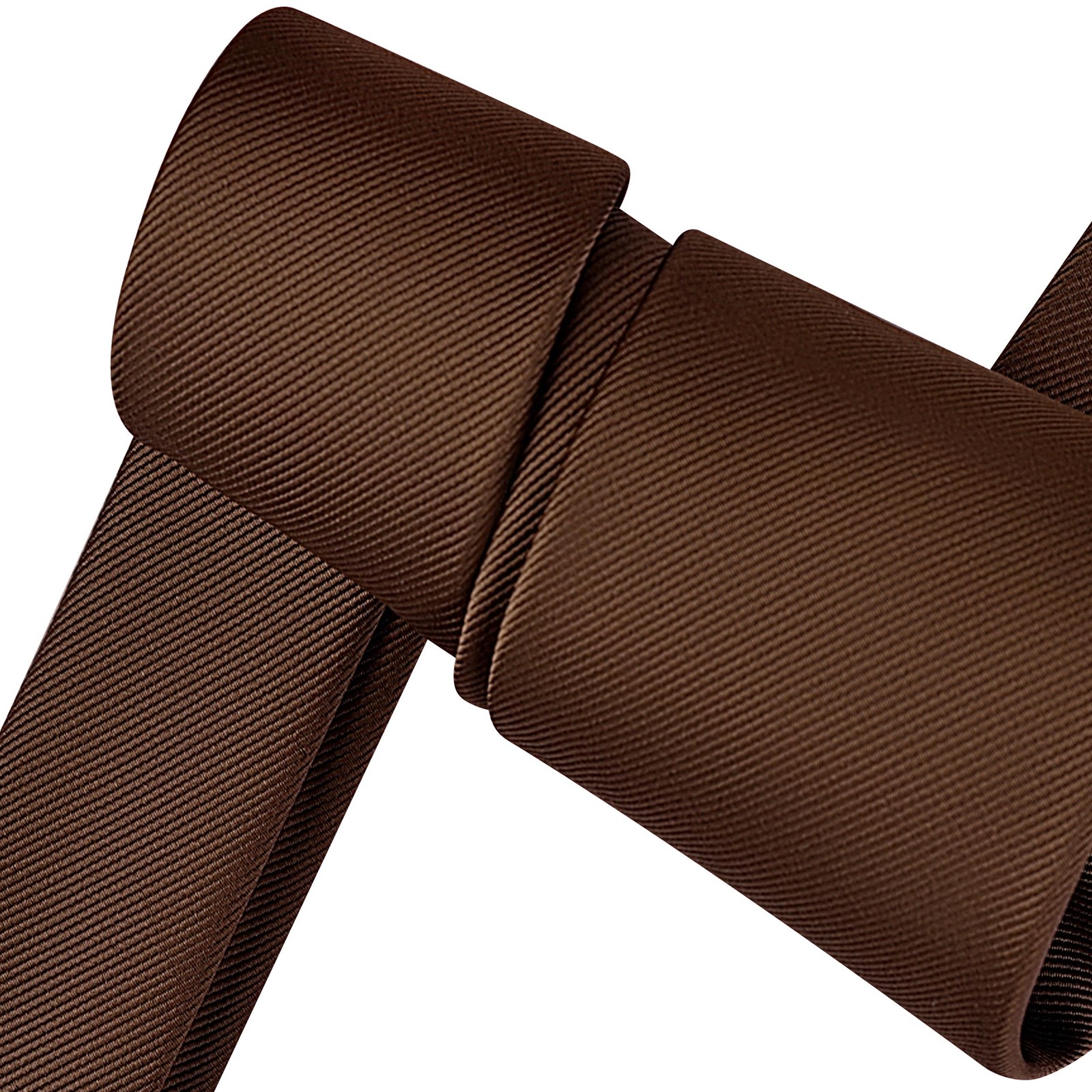 Branduce Brown Tie for Men Wedding Business Party Solid Coffee general,